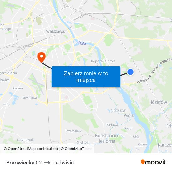 Borowiecka 02 to Jadwisin map