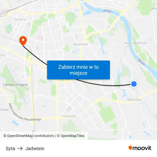 Syta to Jadwisin map