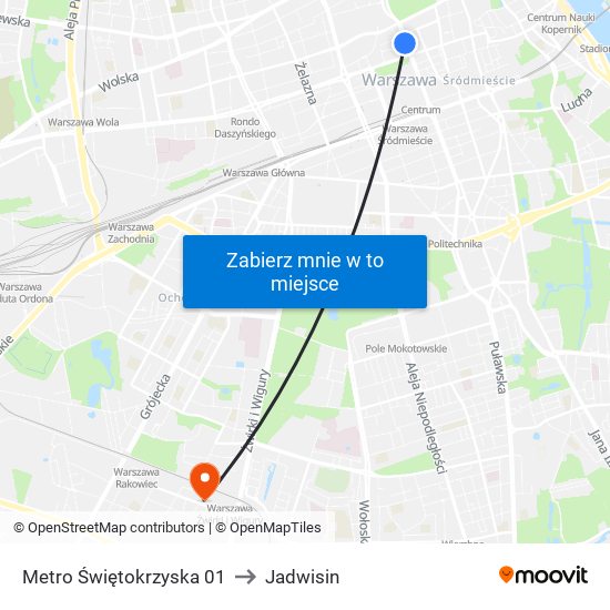 Metro Świętokrzyska 01 to Jadwisin map