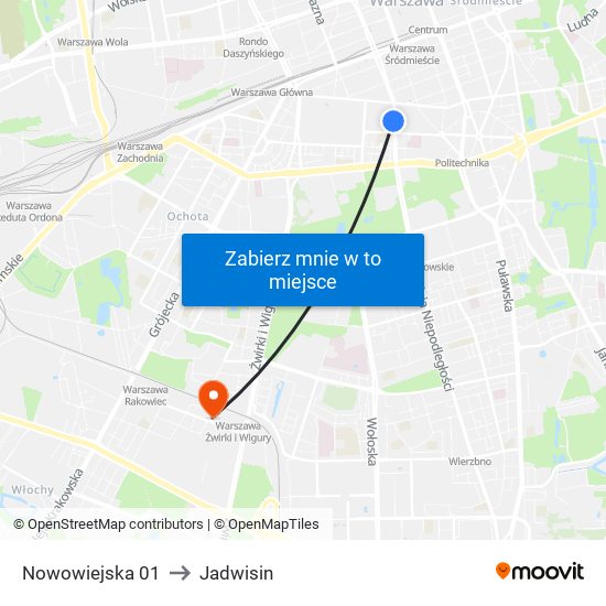 Nowowiejska 01 to Jadwisin map