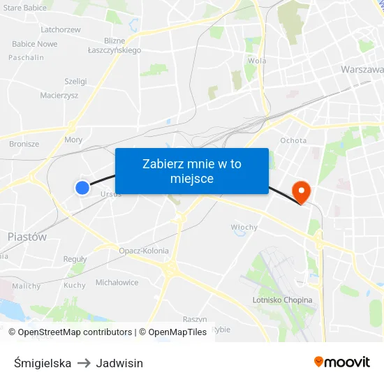 Śmigielska to Jadwisin map