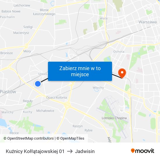 Kuźnicy Kołłątajowskiej 01 to Jadwisin map