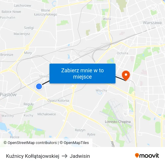 Kuźnicy Kołłątajowskiej to Jadwisin map