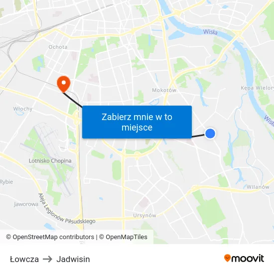 Łowcza to Jadwisin map