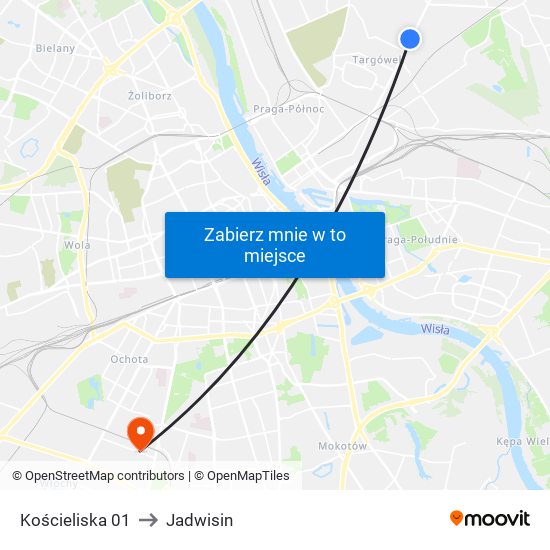 Kościeliska 01 to Jadwisin map