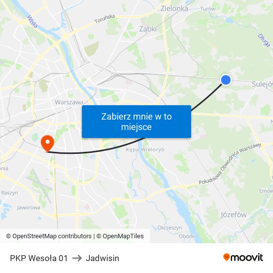 PKP Wesoła 01 to Jadwisin map