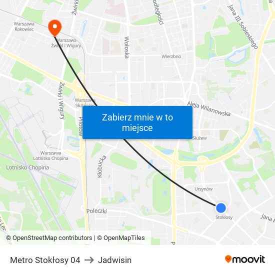 Metro Stokłosy 04 to Jadwisin map