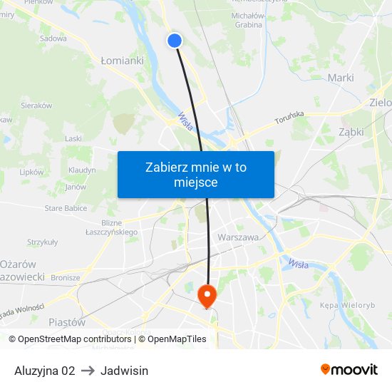 Aluzyjna 02 to Jadwisin map