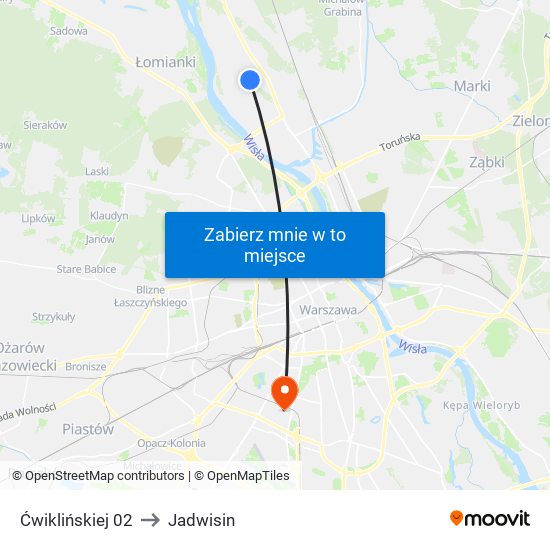 Ćwiklińskiej 02 to Jadwisin map