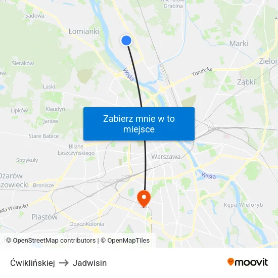 Ćwiklińskiej to Jadwisin map