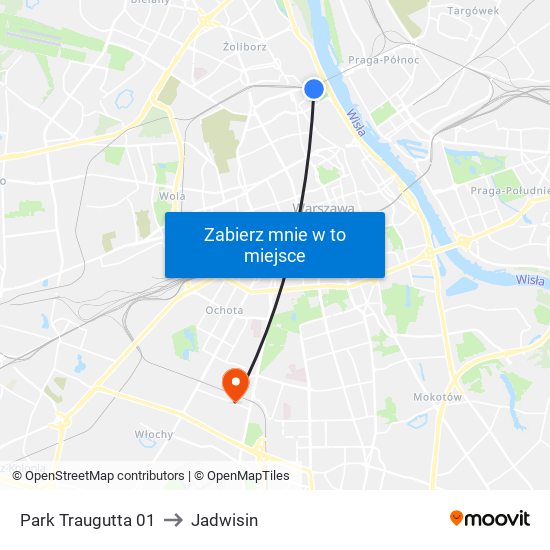 Park Traugutta to Jadwisin map