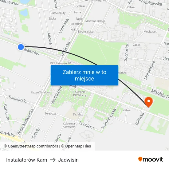 Instalatorów - Kam to Jadwisin map