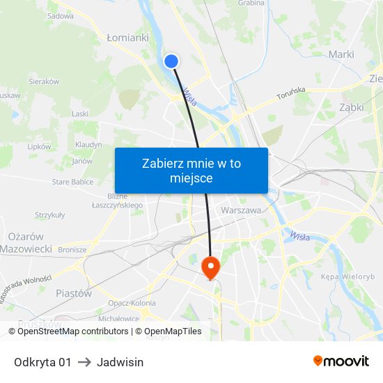 Odkryta 01 to Jadwisin map