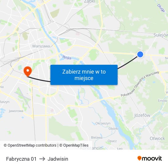 Fabryczna 01 to Jadwisin map