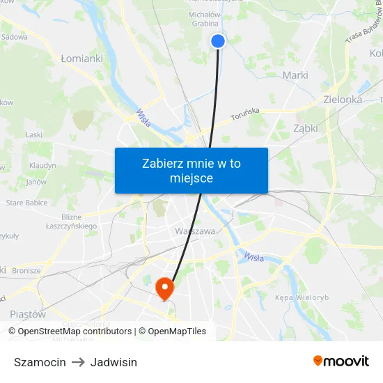 Szamocin to Jadwisin map