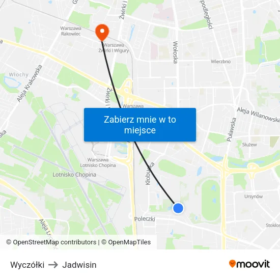 Wyczółki to Jadwisin map