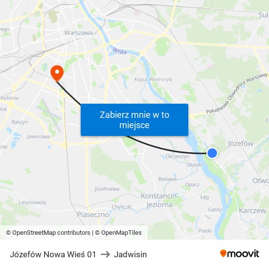 Józefów Nowa Wieś 01 to Jadwisin map