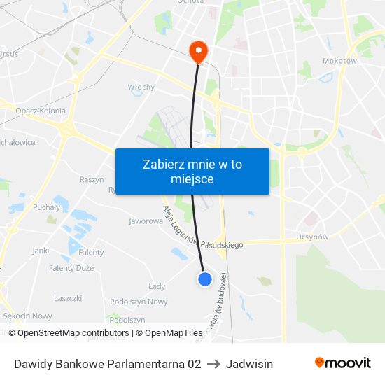 Dawidy Bankowe Parlamentarna 02 to Jadwisin map