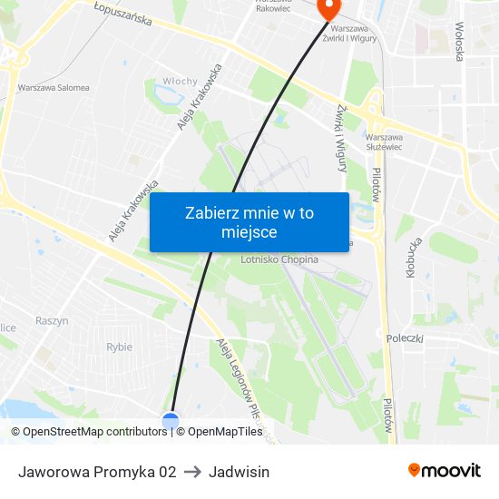 Jaworowa Promyka 02 to Jadwisin map