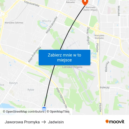 Jaworowa Promyka to Jadwisin map