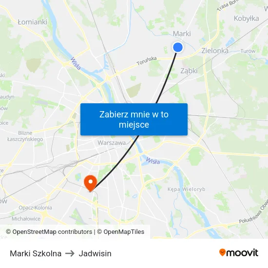 Marki Szkolna to Jadwisin map