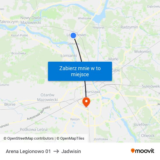 Arena Legionowo 01 to Jadwisin map