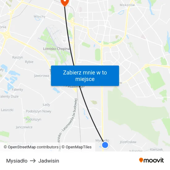 Mysiadło to Jadwisin map