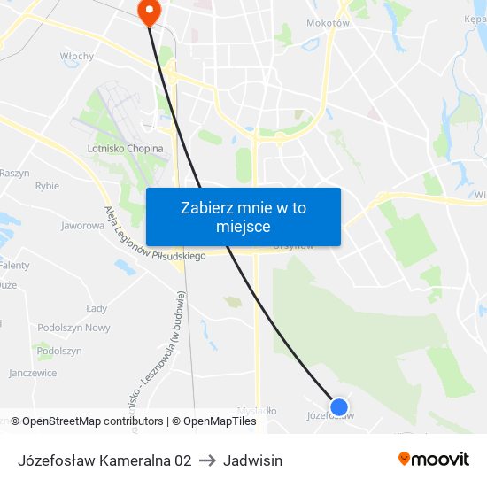 Józefosław Kameralna 02 to Jadwisin map