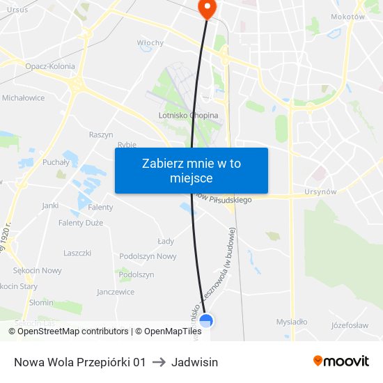 Nowa Wola Przepiórki to Jadwisin map