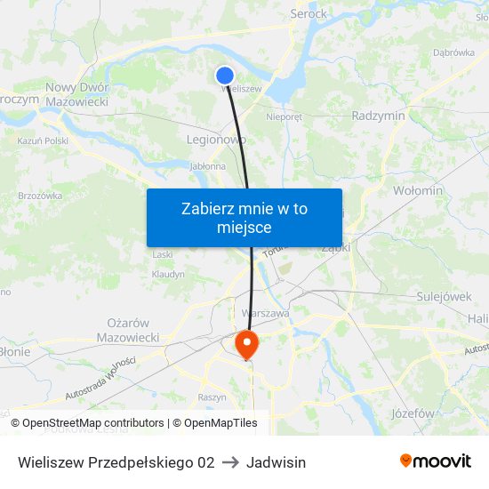 Wieliszew Przedpełskiego 02 to Jadwisin map