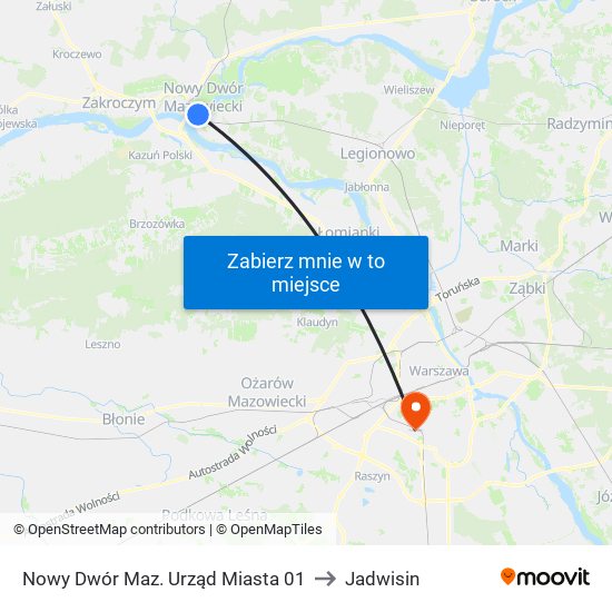 Nowy Dwór Maz. Urząd Miasta 01 to Jadwisin map