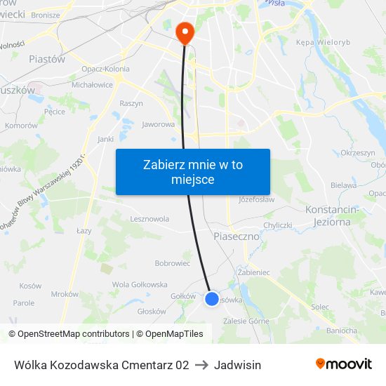 Wólka Kozodawska Cmentarz 02 to Jadwisin map