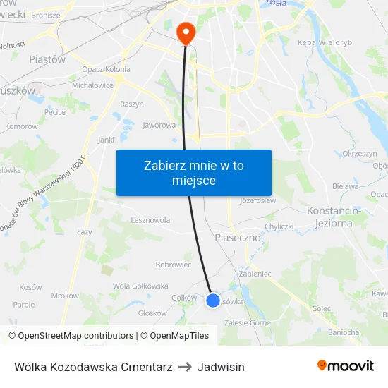 Wólka Kozodawska Cmentarz to Jadwisin map
