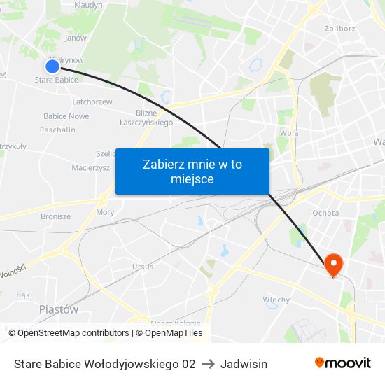 Stare Babice Wołodyjowskiego to Jadwisin map