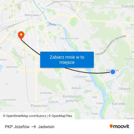 PKP Józefów to Jadwisin map