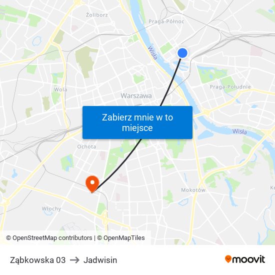 Ząbkowska 03 to Jadwisin map