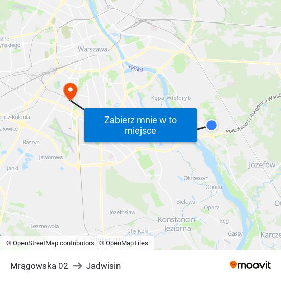 Mrągowska 02 to Jadwisin map