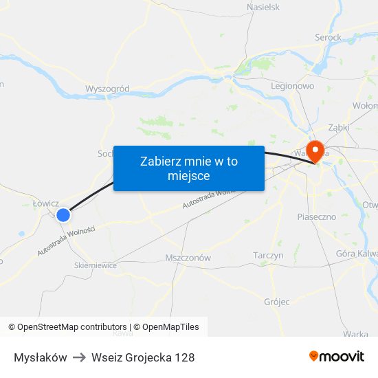 Mysłaków to Wseiz Grojecka 128 map