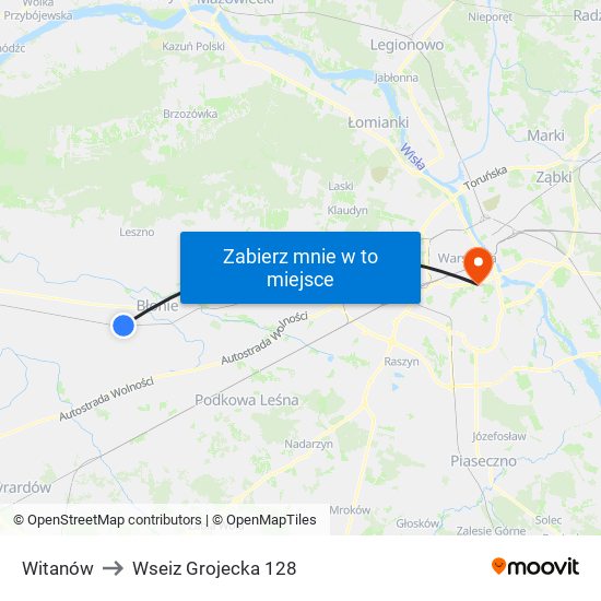 Witanów to Wseiz Grojecka 128 map