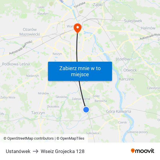 Ustanówek to Wseiz Grojecka 128 map