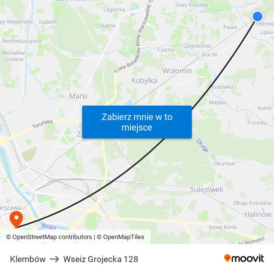 Klembów to Wseiz Grojecka 128 map