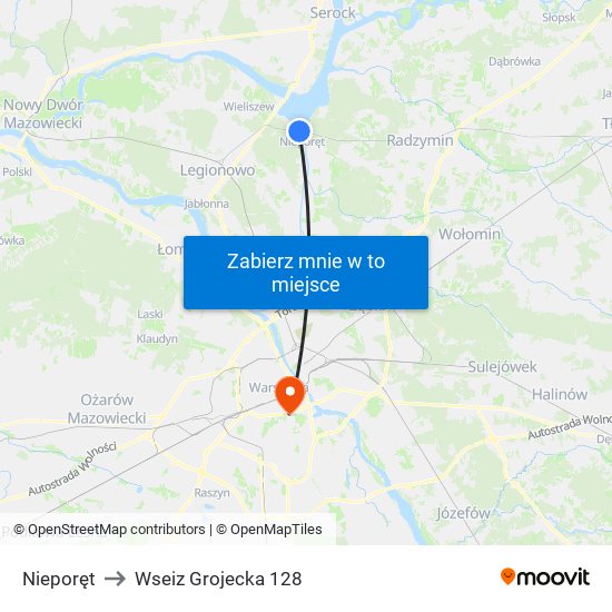 Nieporęt to Wseiz Grojecka 128 map