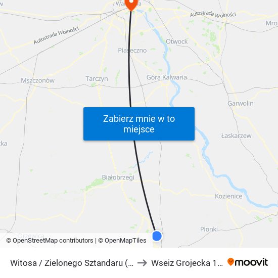 Witosa / Zielonego Sztandaru (Nż) to Wseiz Grojecka 128 map