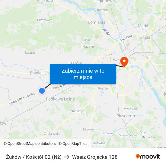 Żuków / Kościół 02 (Nż) to Wseiz Grojecka 128 map