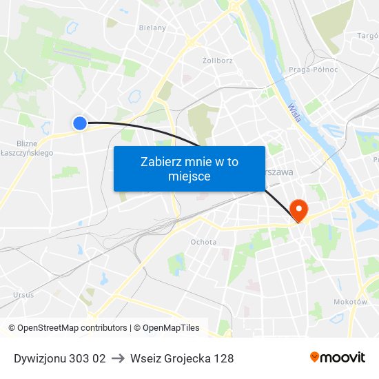 Dywizjonu 303 02 to Wseiz Grojecka 128 map