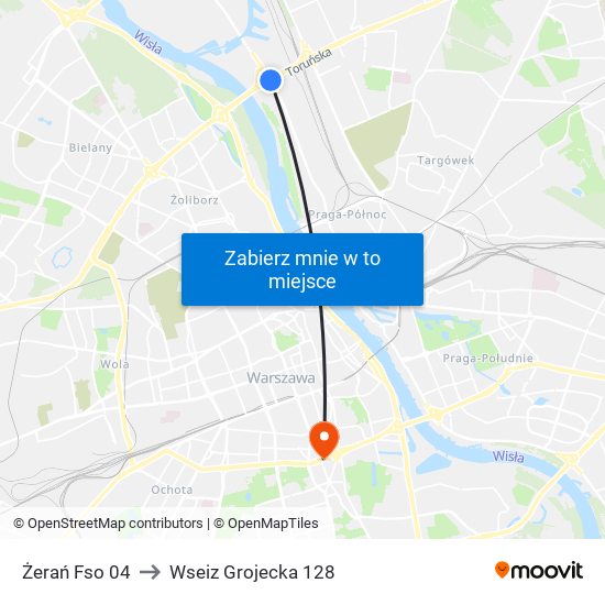 Żerań Fso 04 to Wseiz Grojecka 128 map