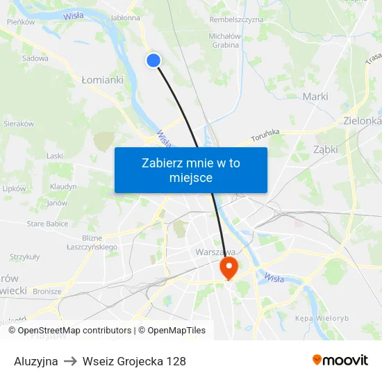 Aluzyjna to Wseiz Grojecka 128 map