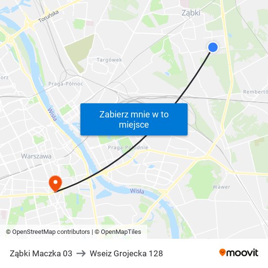 Ząbki Maczka 03 to Wseiz Grojecka 128 map