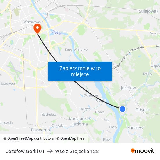 Józefów Górki 01 to Wseiz Grojecka 128 map