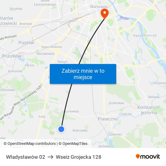 Władysławów 02 to Wseiz Grojecka 128 map